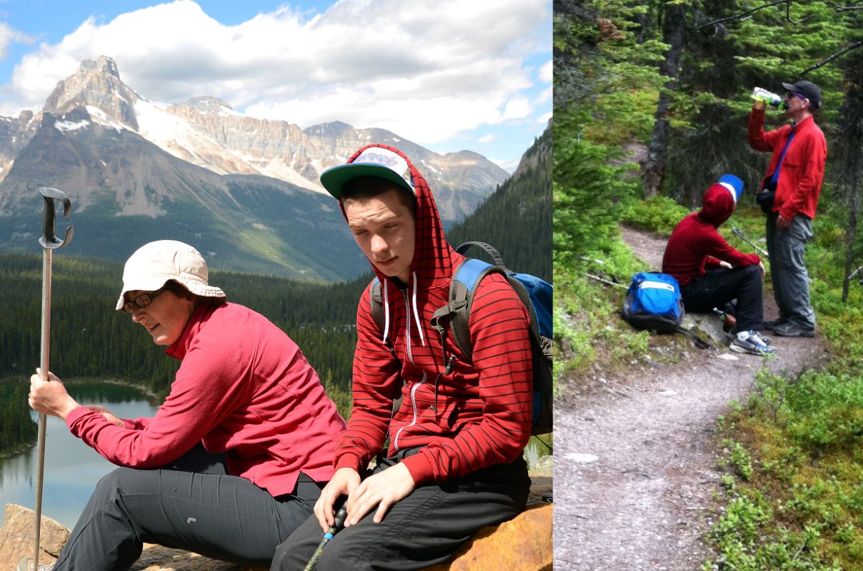 51 Resting and Drinking On West Opabin Trail Near Lake O-Hara